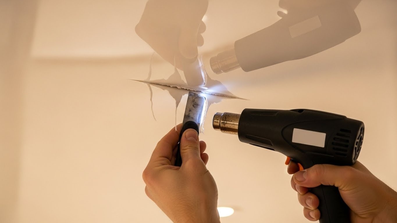 Ремонт натяжного потолка: что нужно знать