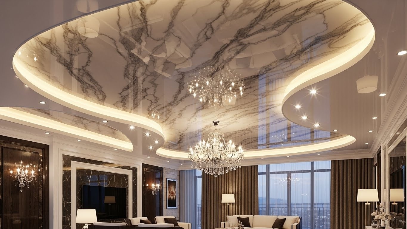 Натяжной потолок люкс класса