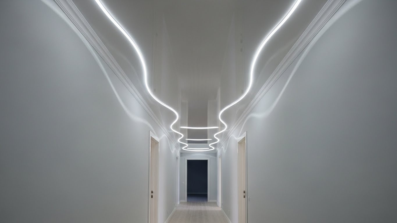 Натяжной потолок в коридоре
