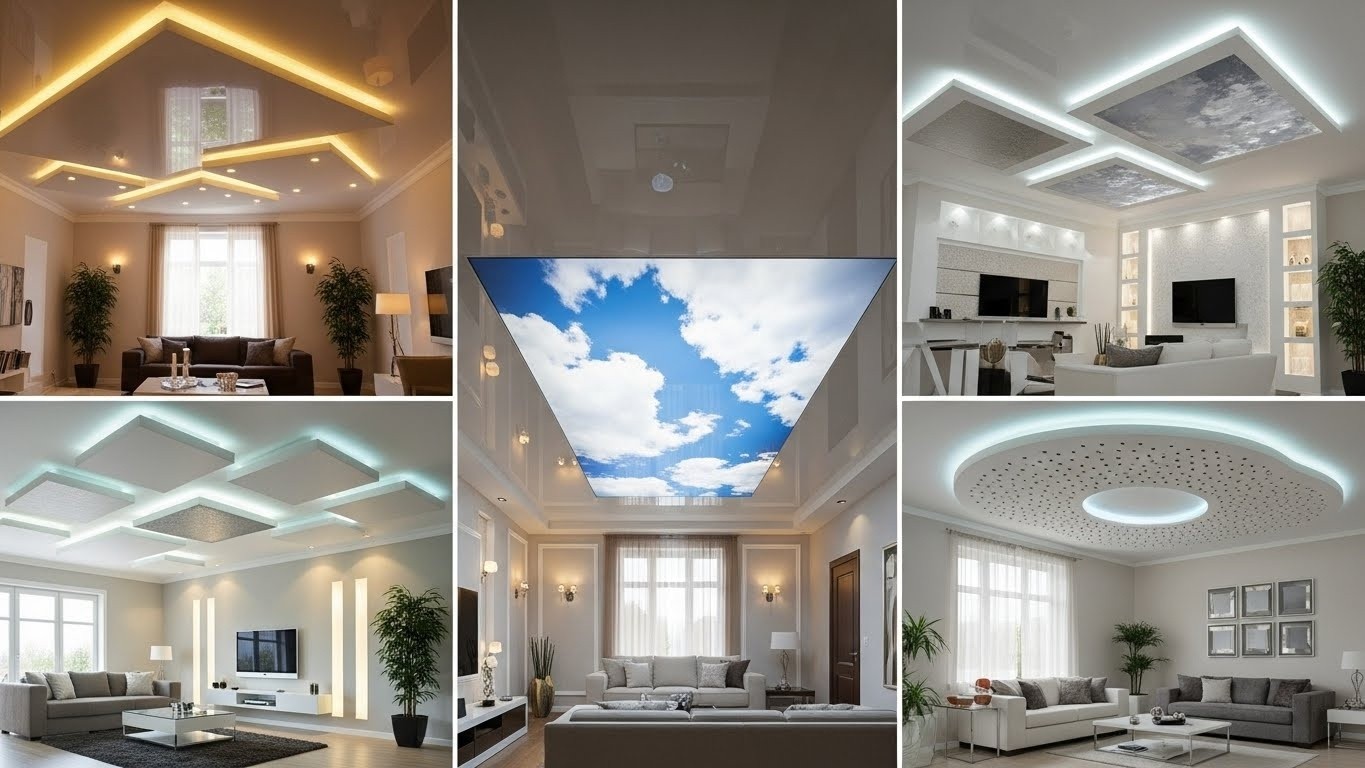 Как можно разнообразить дизайн с помощью натяжных потолков