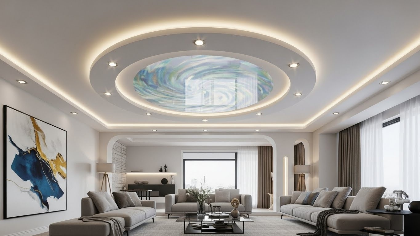 Креативный дизайн натяжного потолка