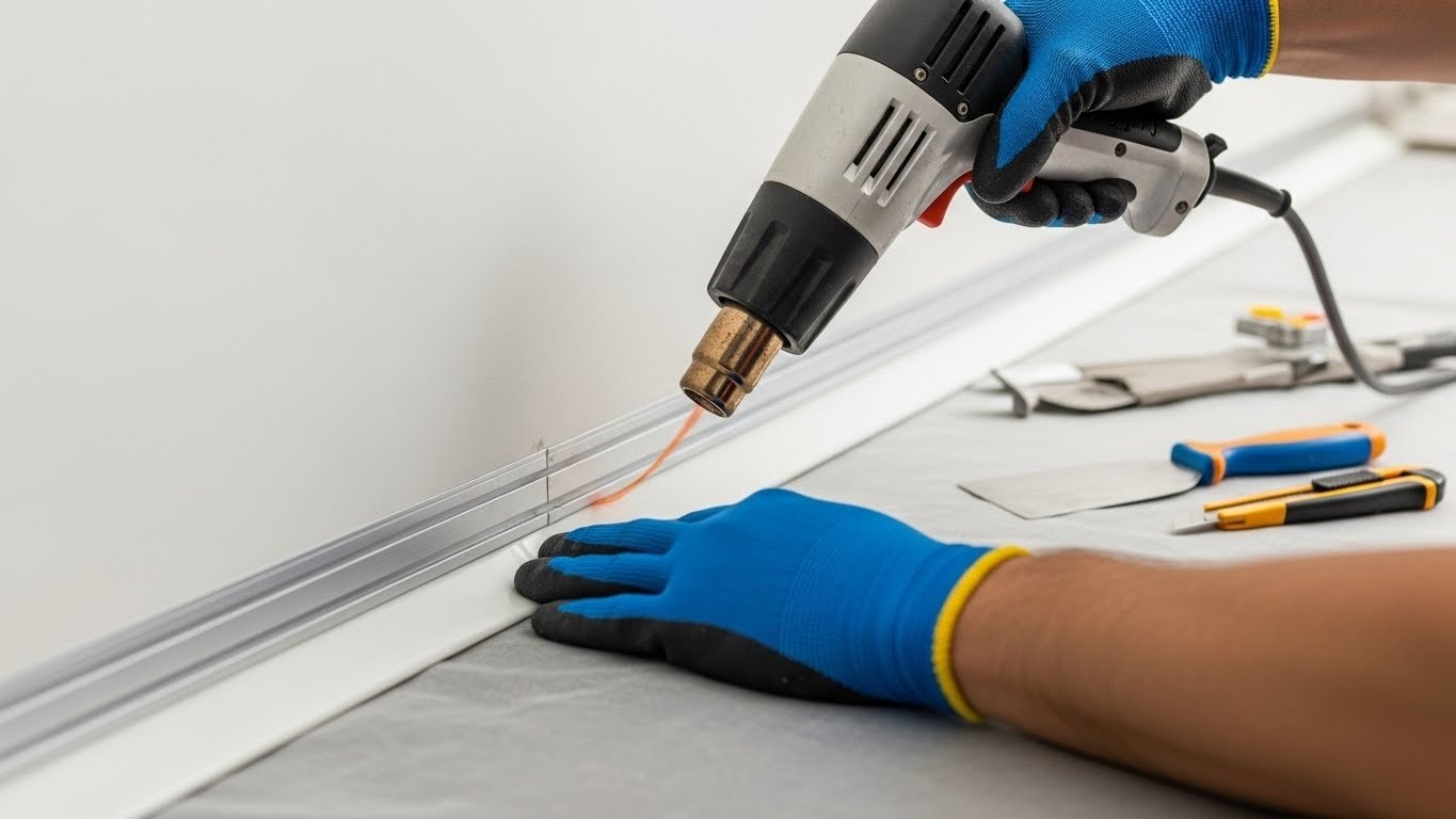 Как избежать ошибок при укладке натяжного потолка