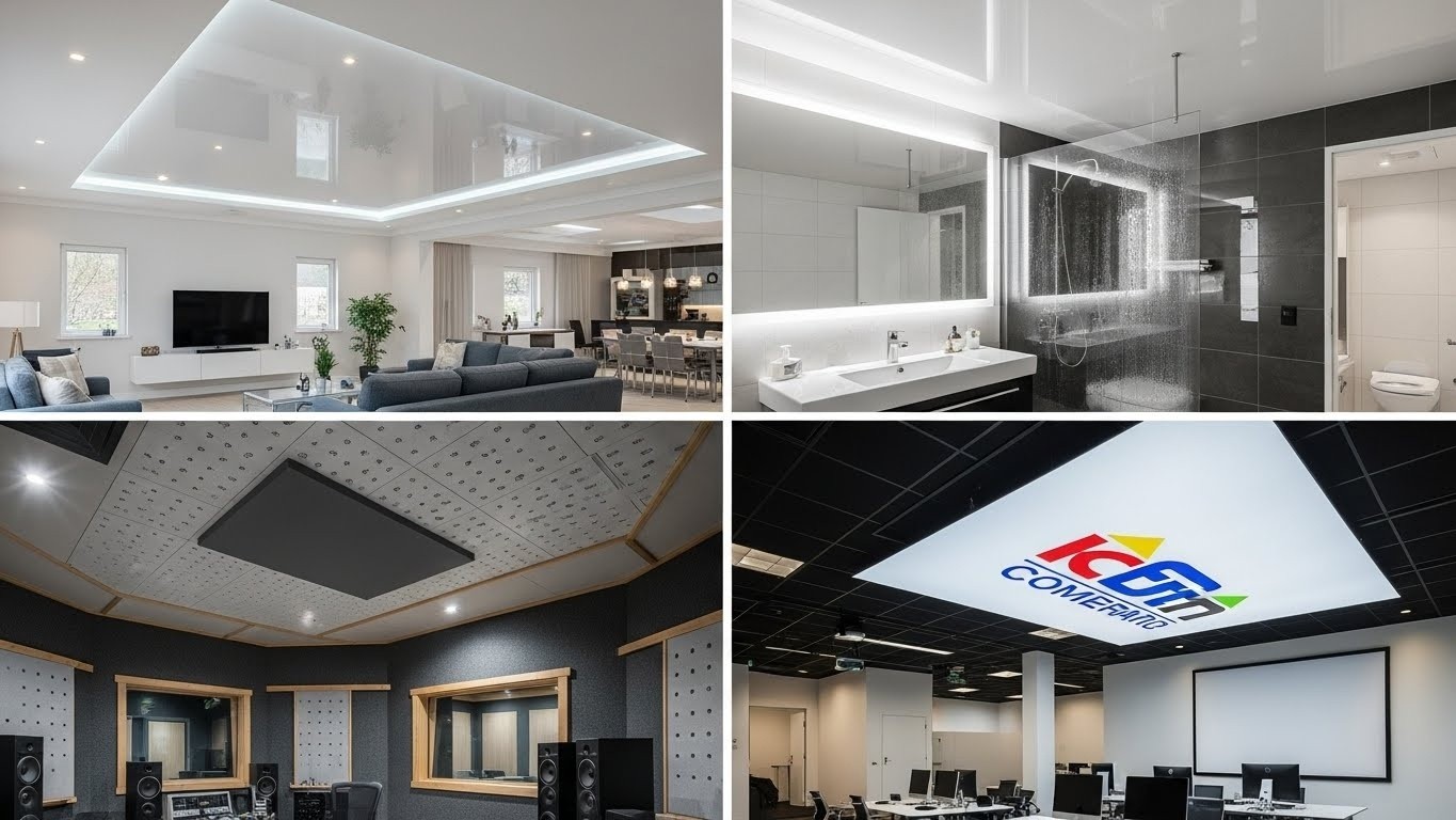 Натяжные потолки по функциональности