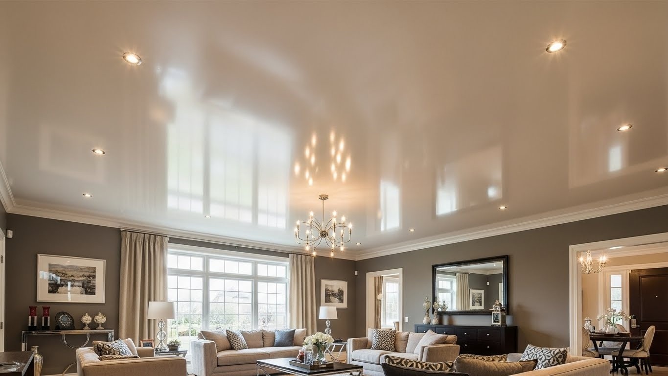 Натяжные потолки для гостиной матовые