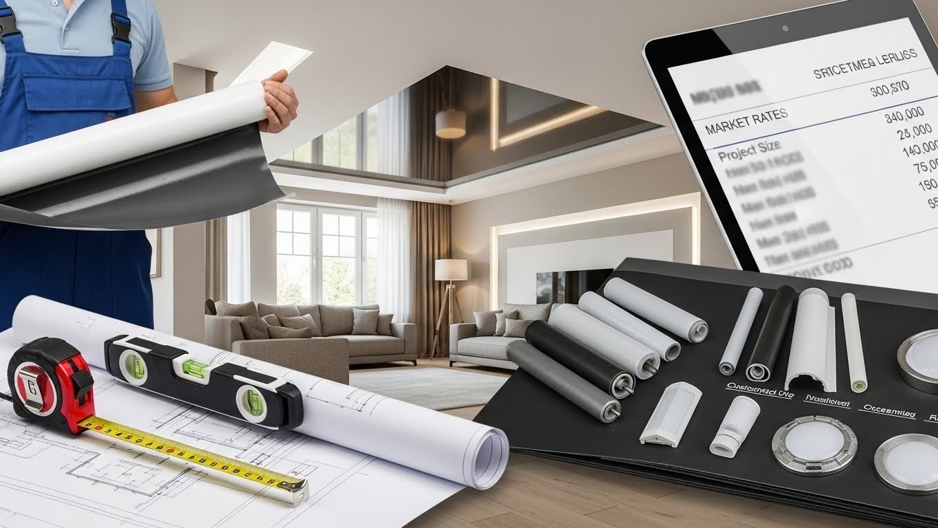 Что влияет на цену натяжного потолка