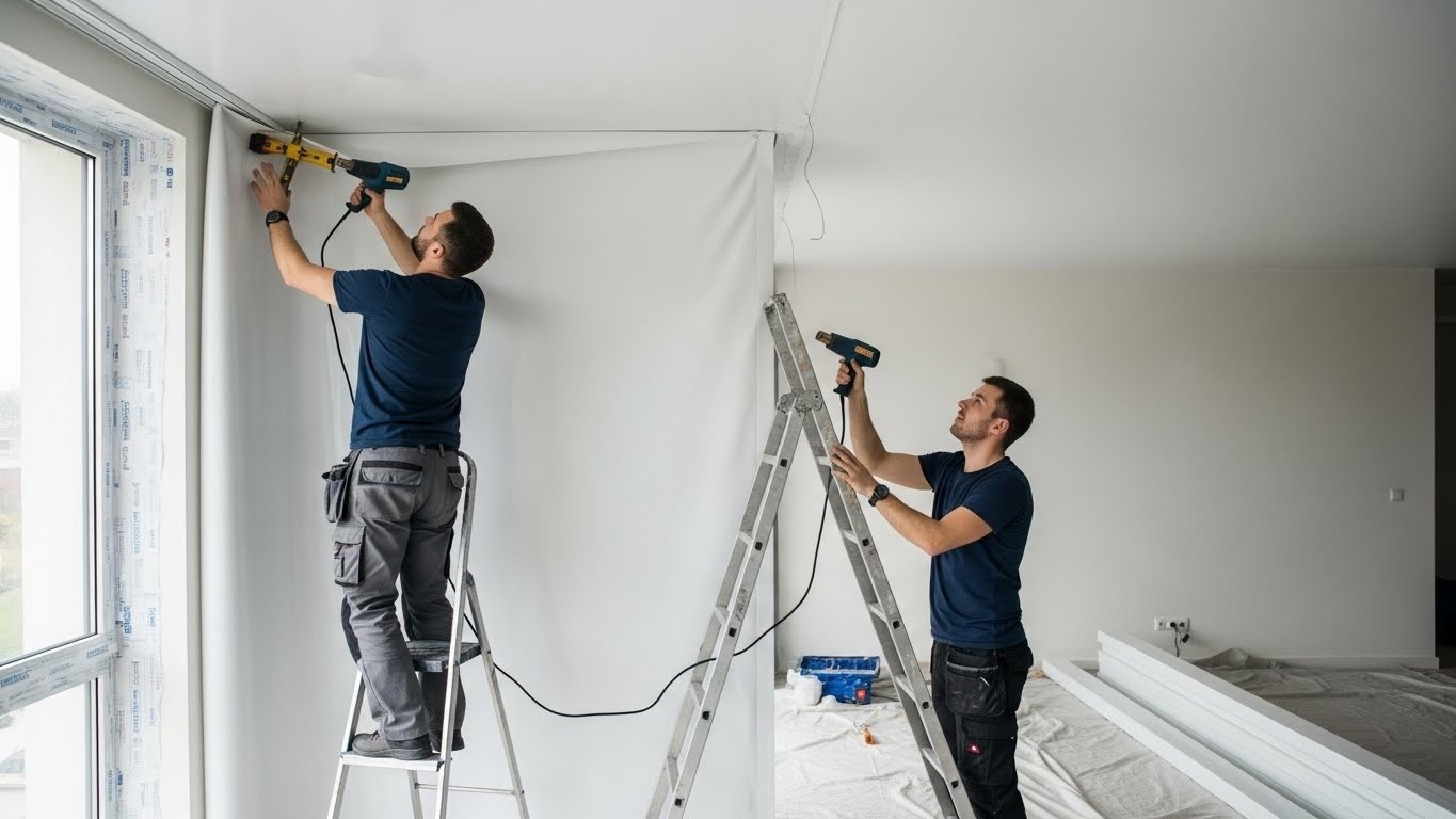 Монтаж натяжных потолков по производству Натяжной потолок сертифицированного производства