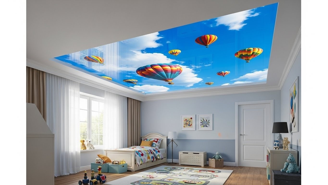 Натяжные потолки для детской с фотопечатью