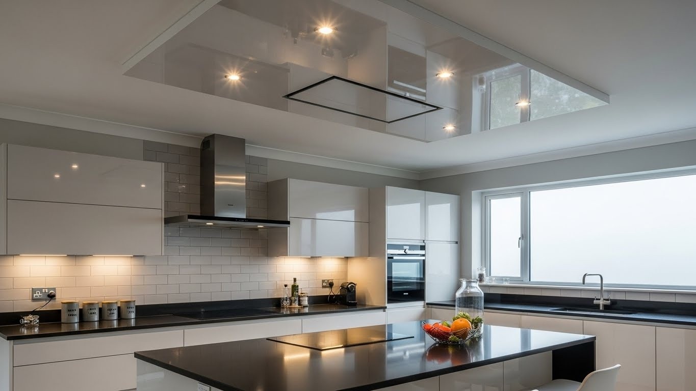 Натяжной потолок для кухни