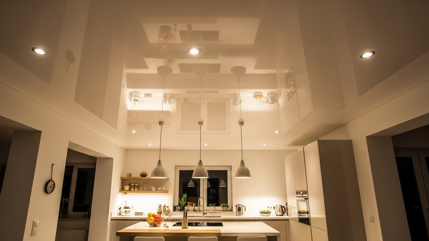 Натяжные потолки для кухни