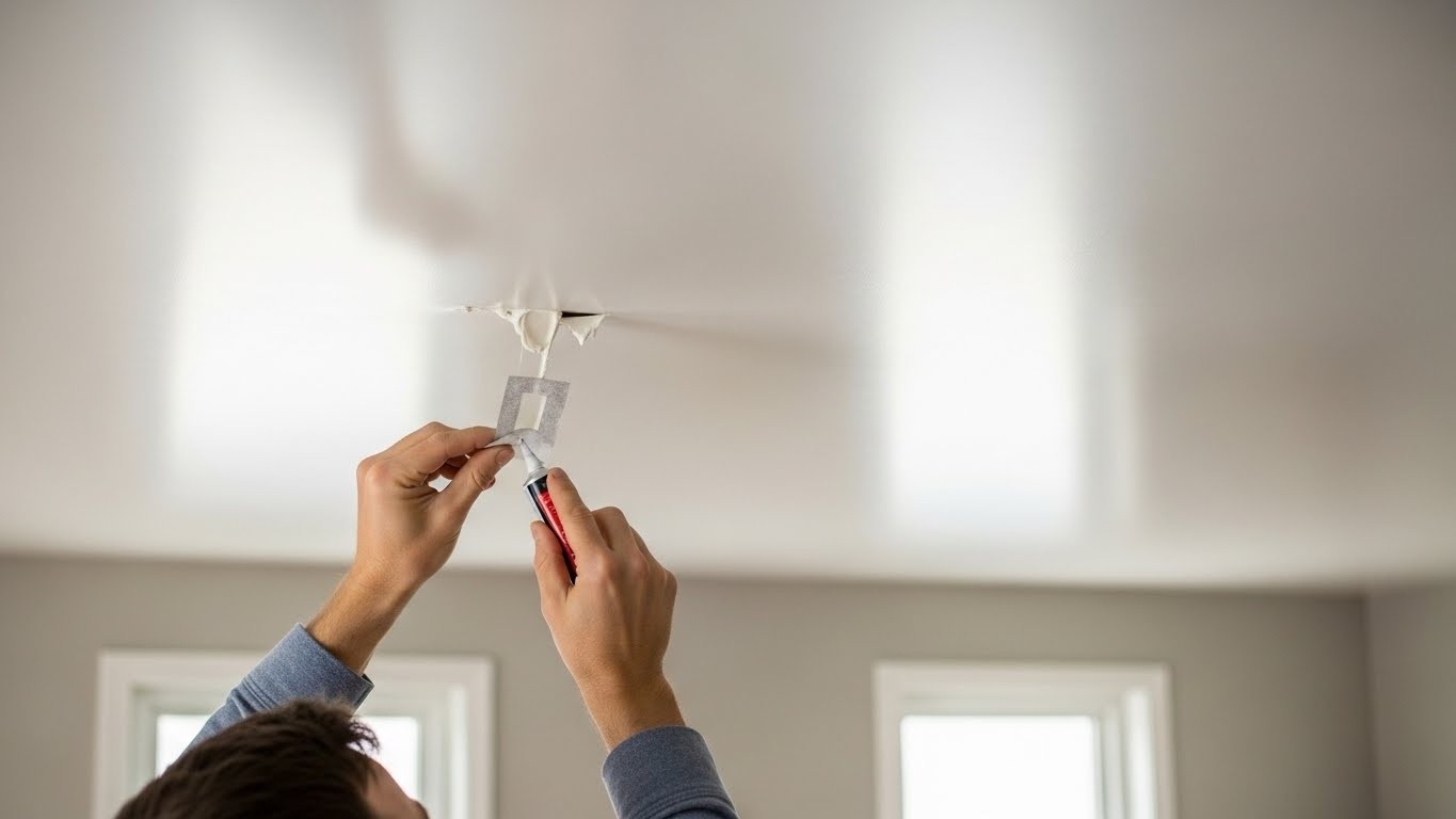 Ремонт натяжного потолка