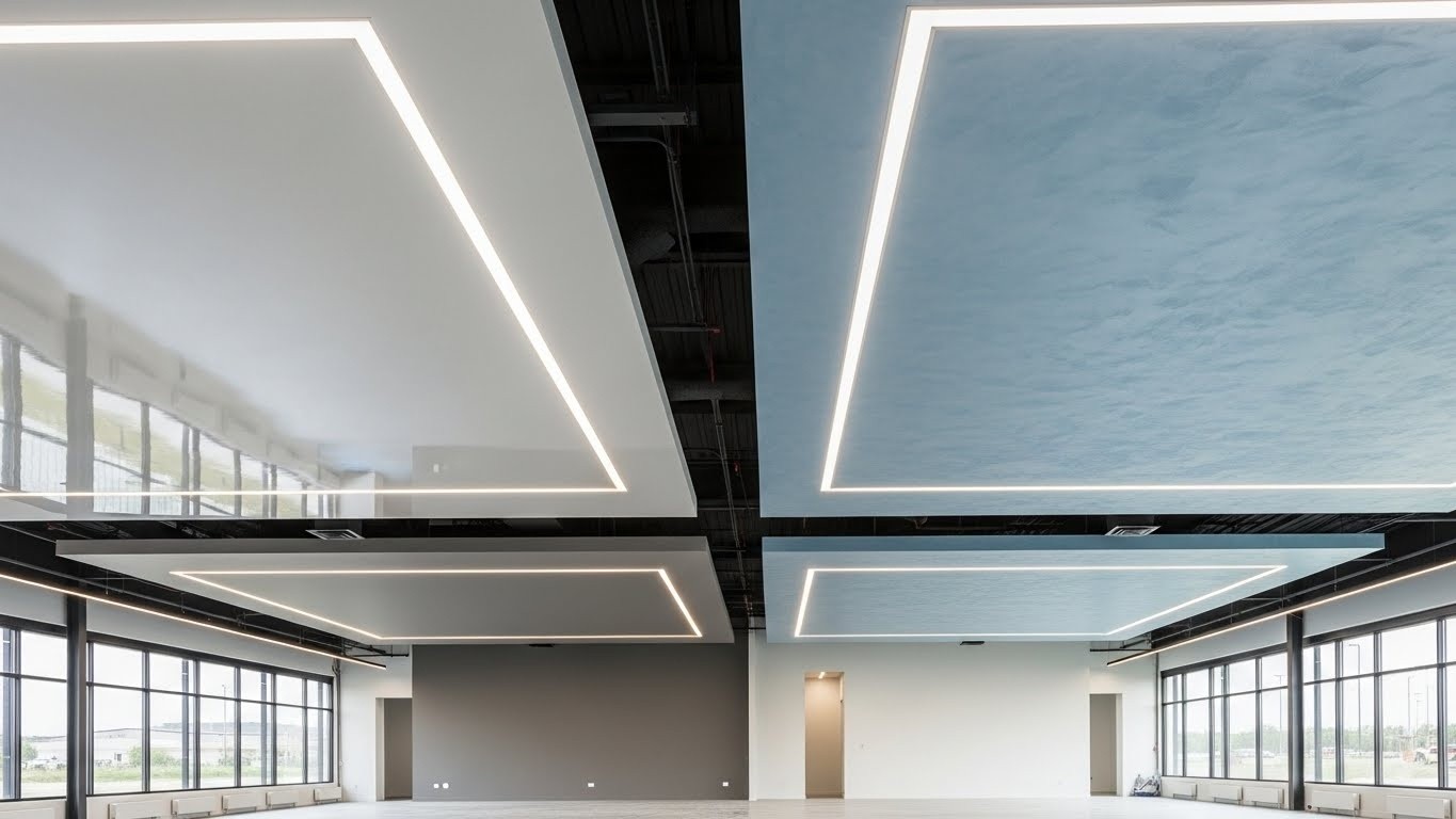 Влагостойкий натяжной потолок для коммерческого помещения