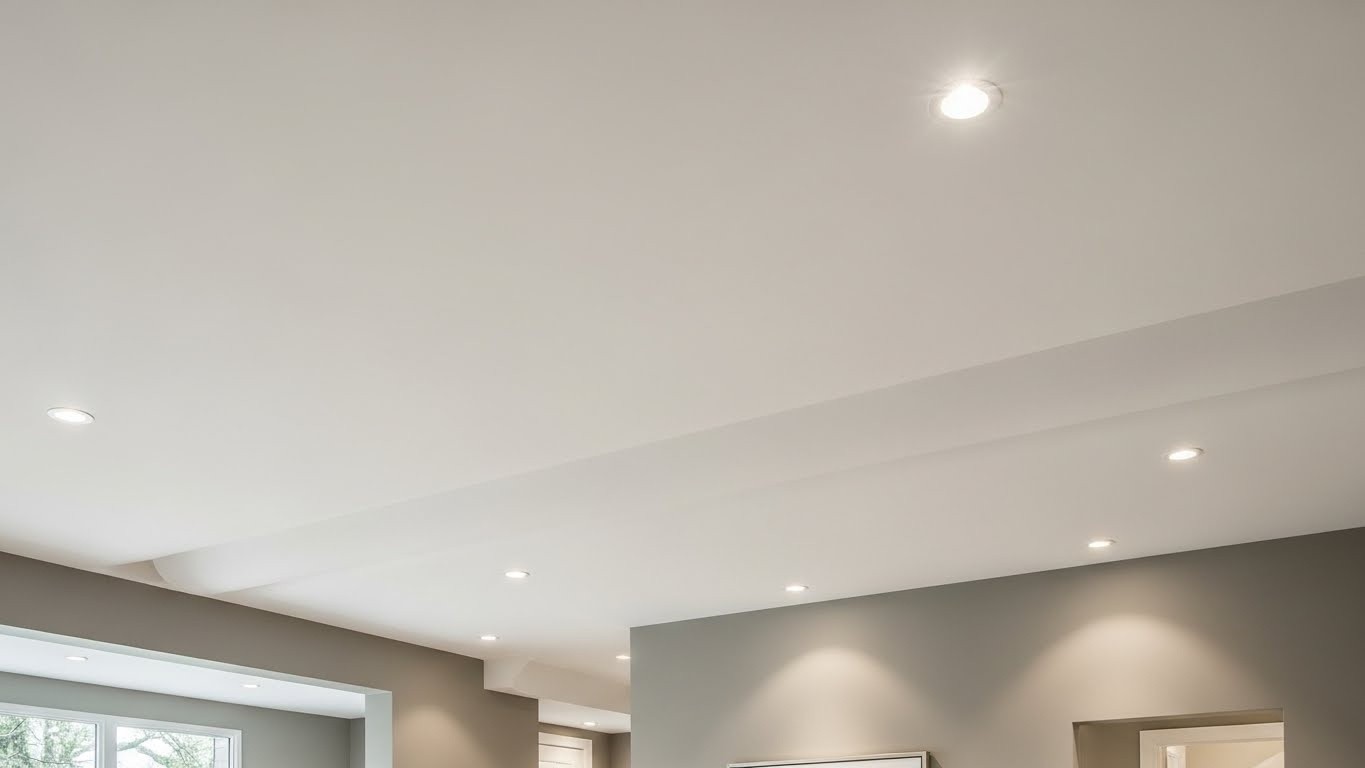 Матовый натяжной потолок из ПВХ в интерьере