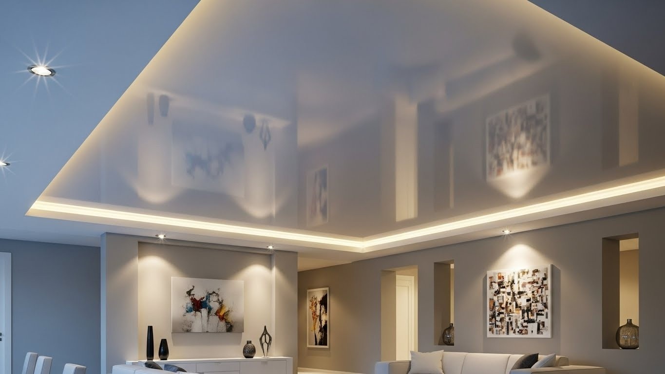 Натяжные потолки из ПВХ сатиновые