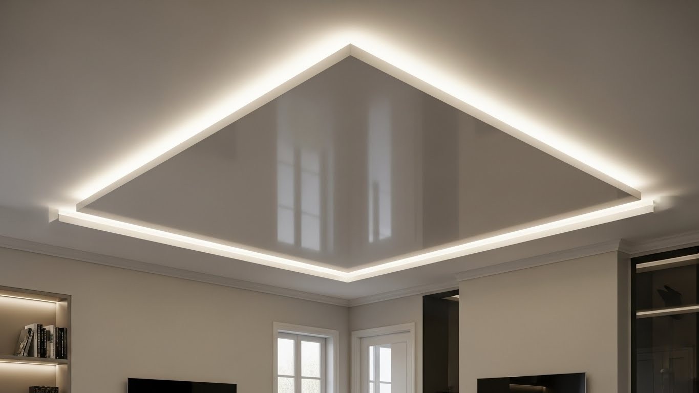 Натяжные потолки из ПВХ с подсветкой