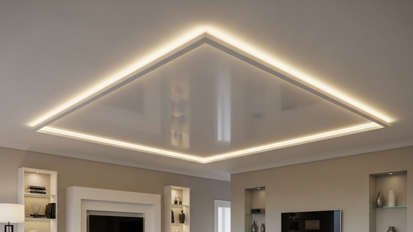 Натяжной потолок из ПВХ с подсветкой