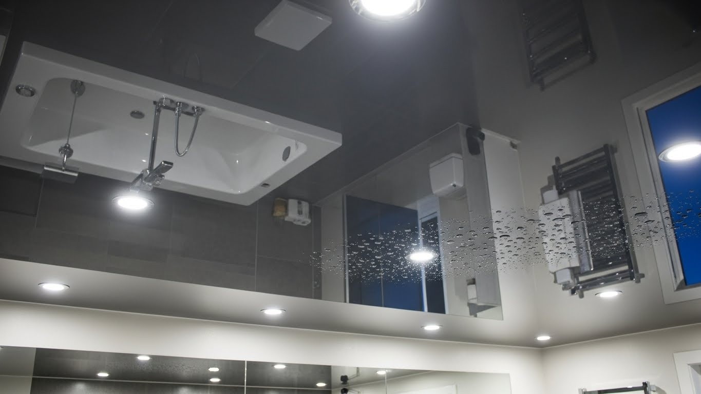 Натяжные потолки из глянцевой пленки влагостойкие