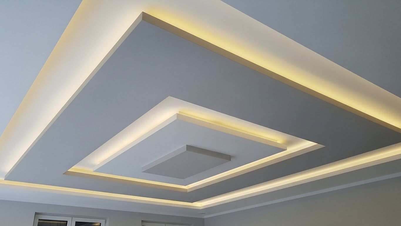 Многоуровневый матовый натяжной потолок