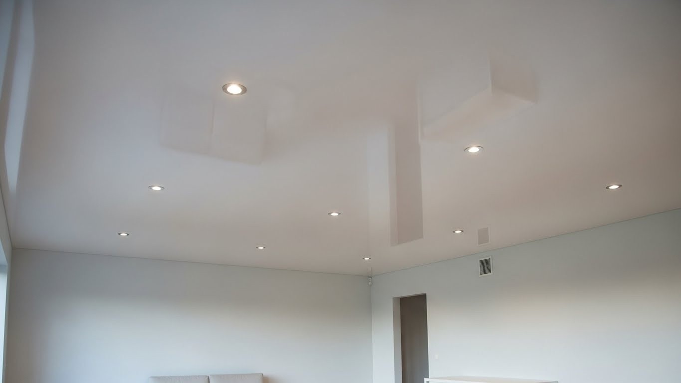 Сатиновый натяжной потолок матовый