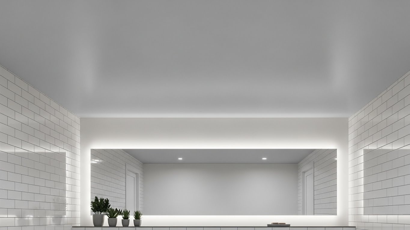 Натяжные потолки из бесшовного полотна влагостойкие