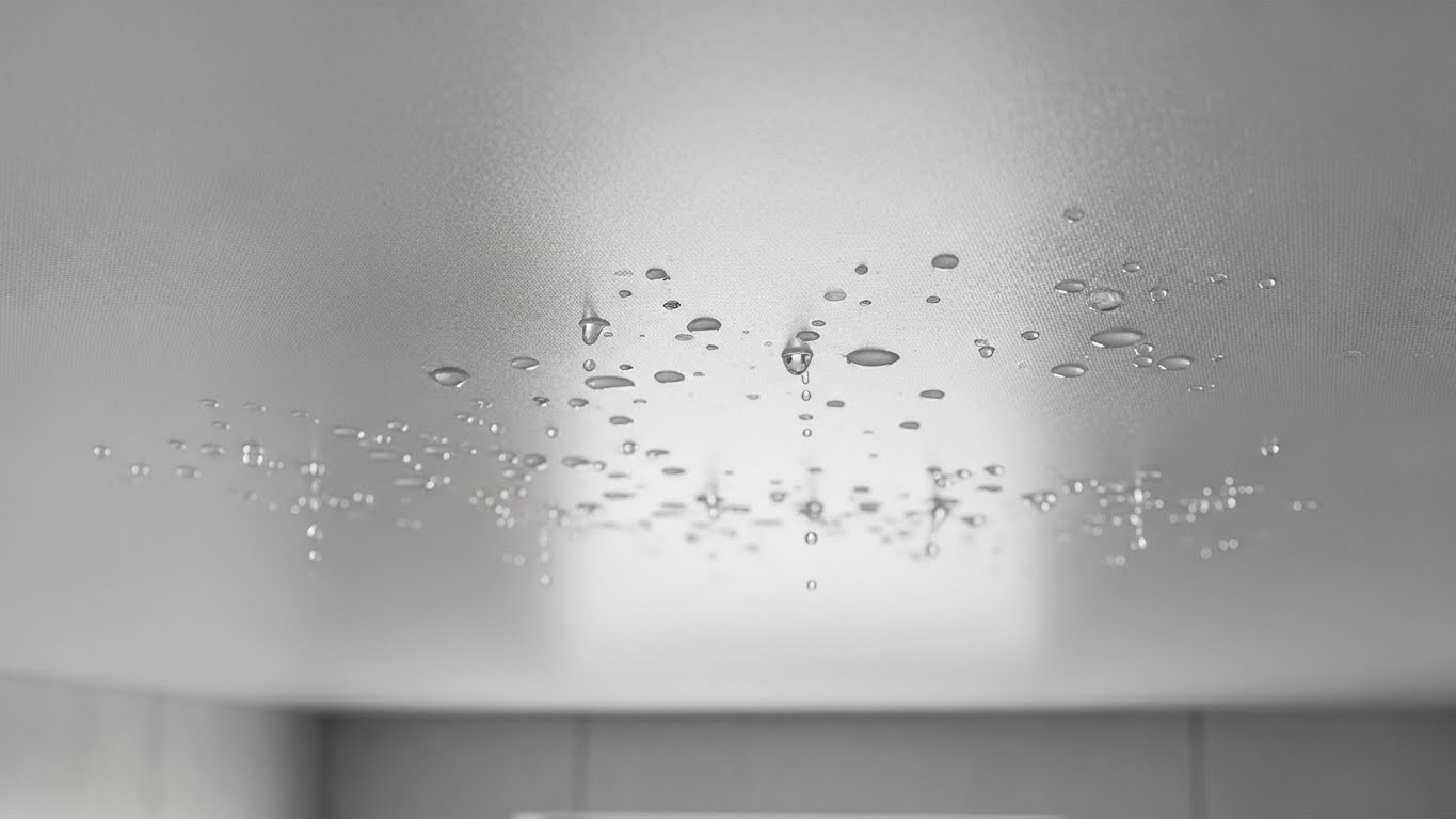 Влагостойкий натяжной потолок из бесшовного полотна Влагостойкий натяжной потолок из бесшовного полотна