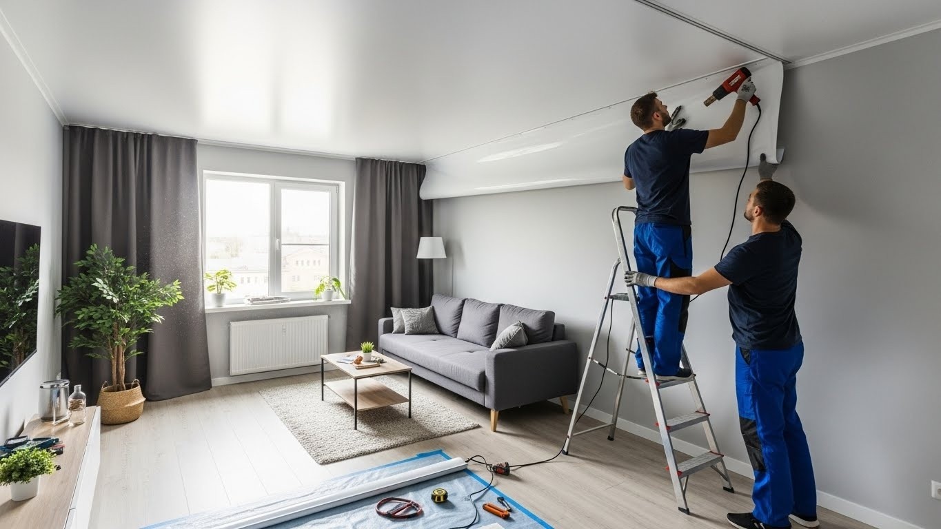 Натяжной потолок для небольшой квартиры