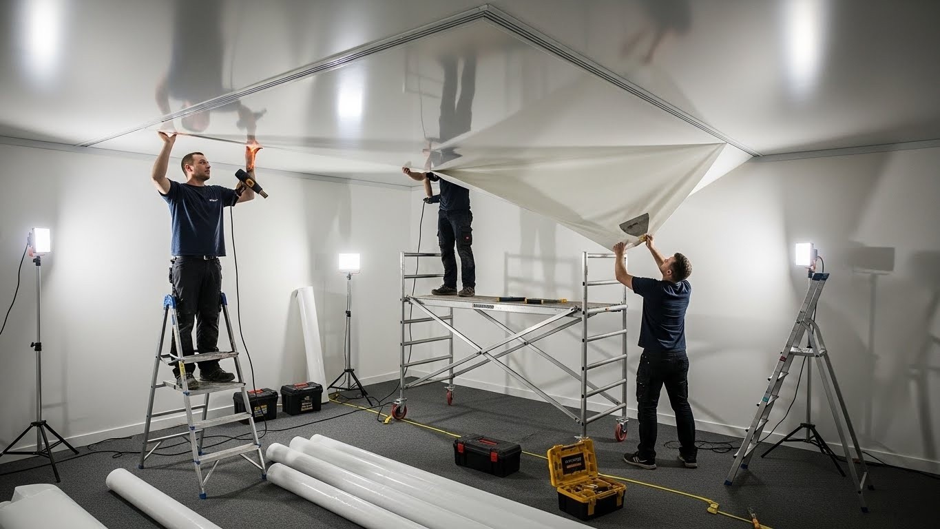 Натяжной потолок для небольшого офиса