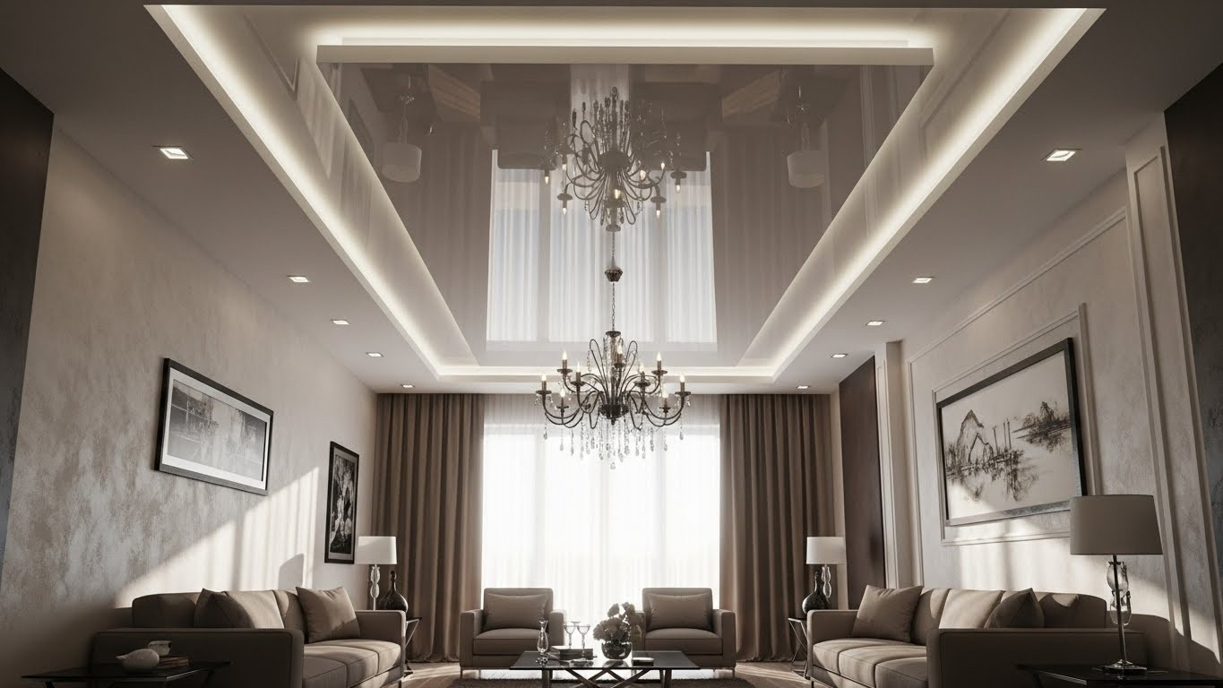 Натяжные потолки глянцевые сатиновые