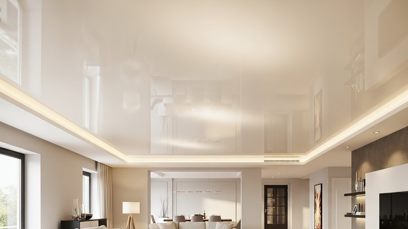 Натяжные потолки сатиновые глянцевые