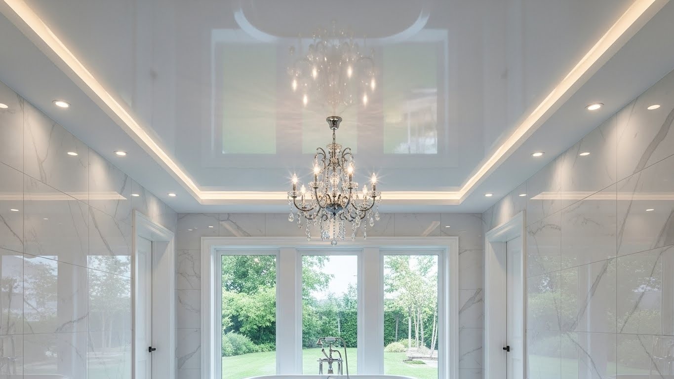 Сатиновый влагостойкий натяжной потолок Сатиновый влагостойкий натяжной потолок