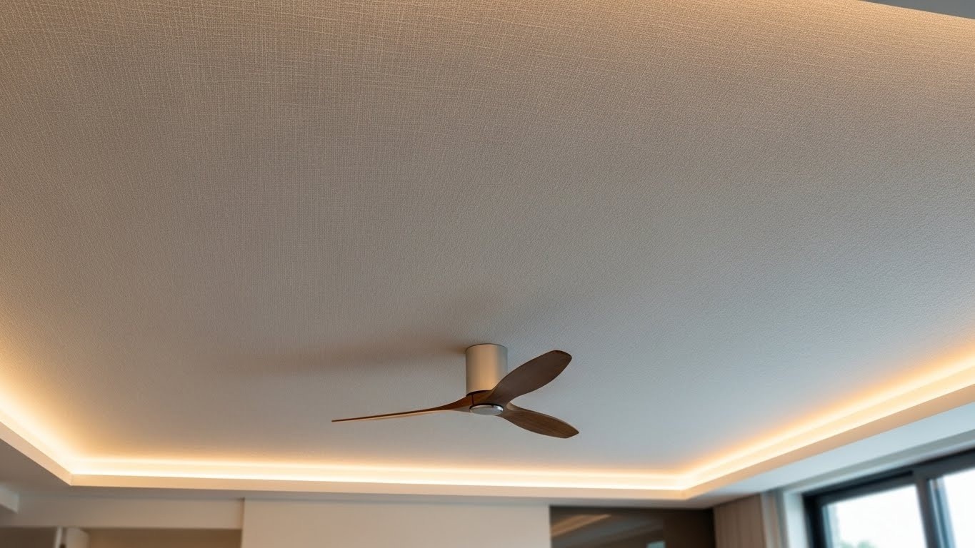 Фактурный одноуровневый натяжной потолок Фактурный одноуровневый натяжной потолок