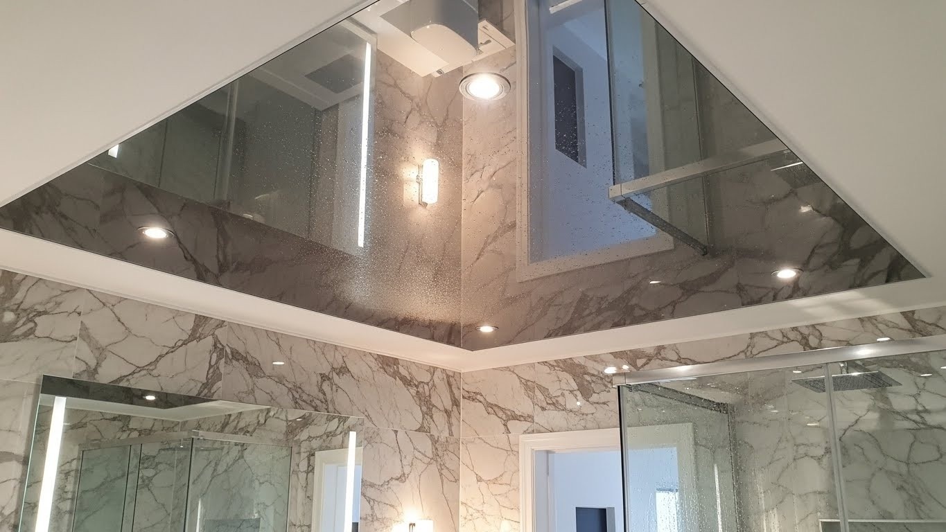 Зеркальные натяжные потолки влагостойкие