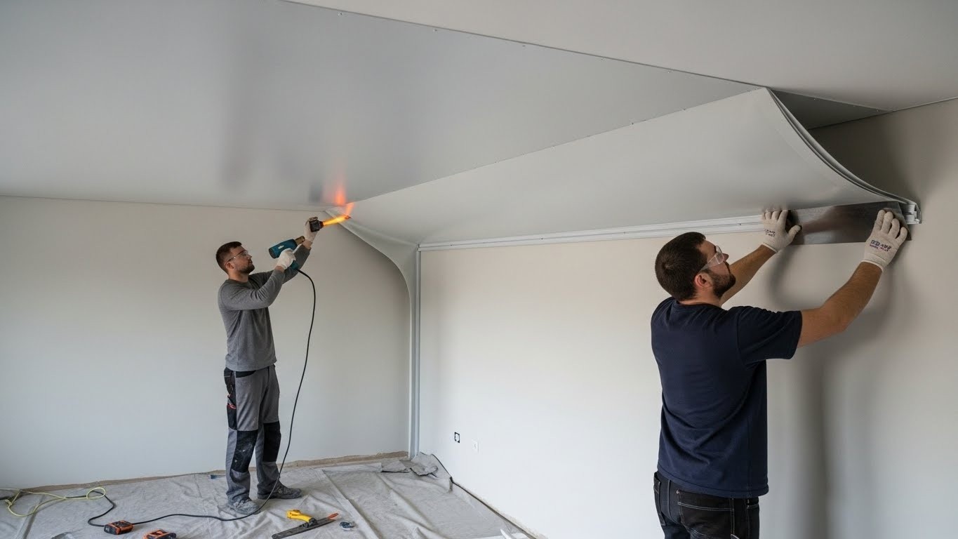 Матовый натяжной потолок эконом класса