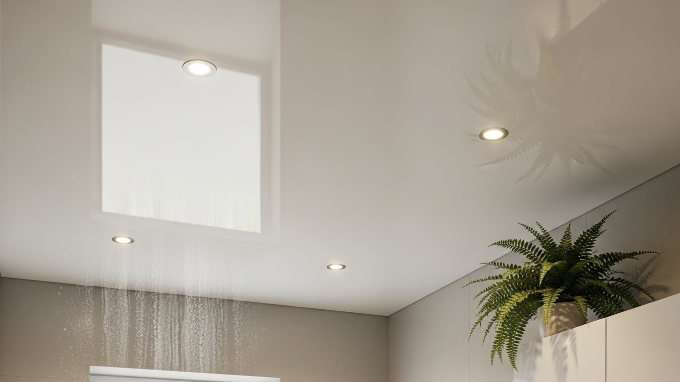 Одноуровневые влагостойкие натяжные потолки