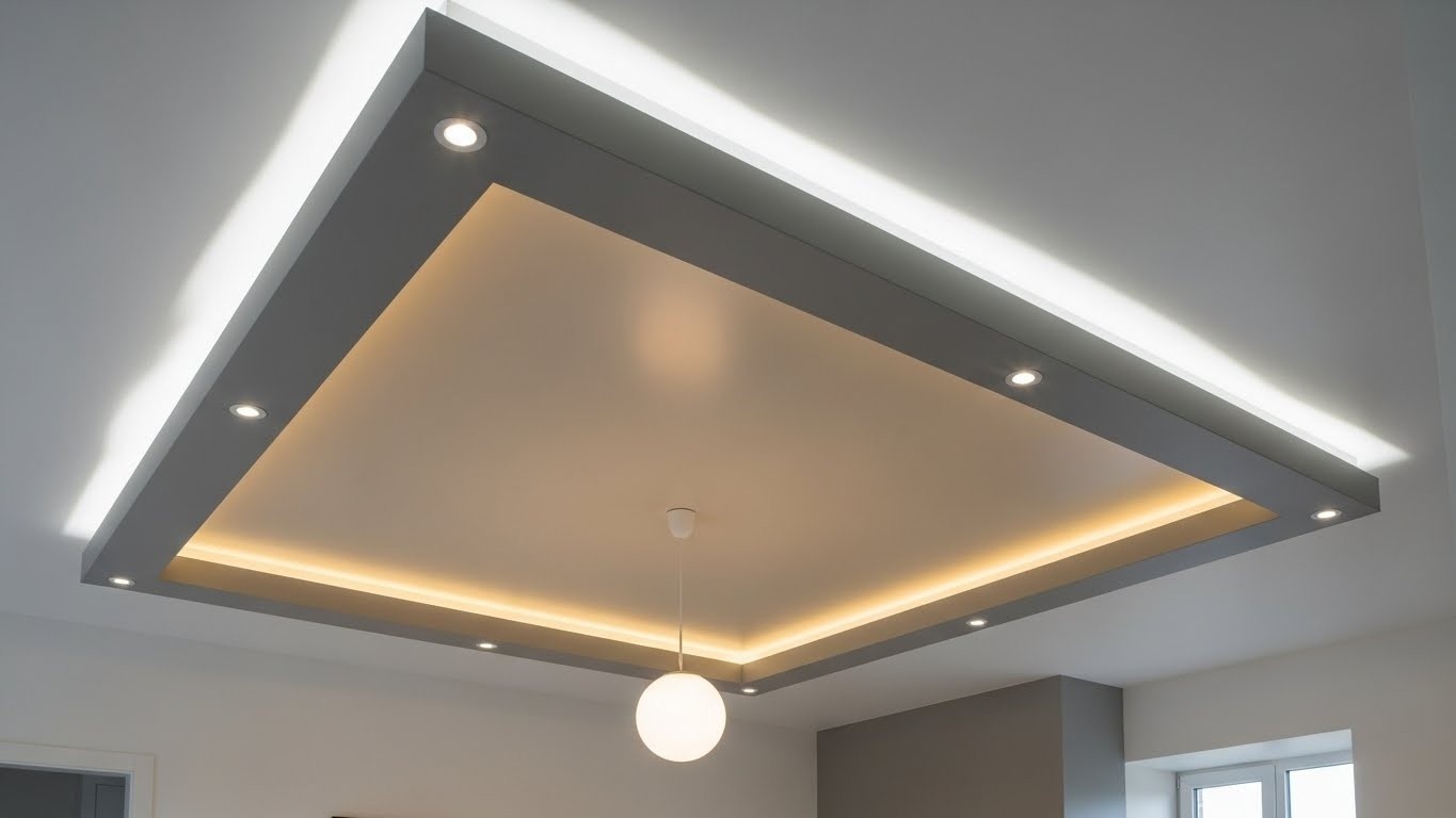 Натяжные потолки многоуровневые сатиновые