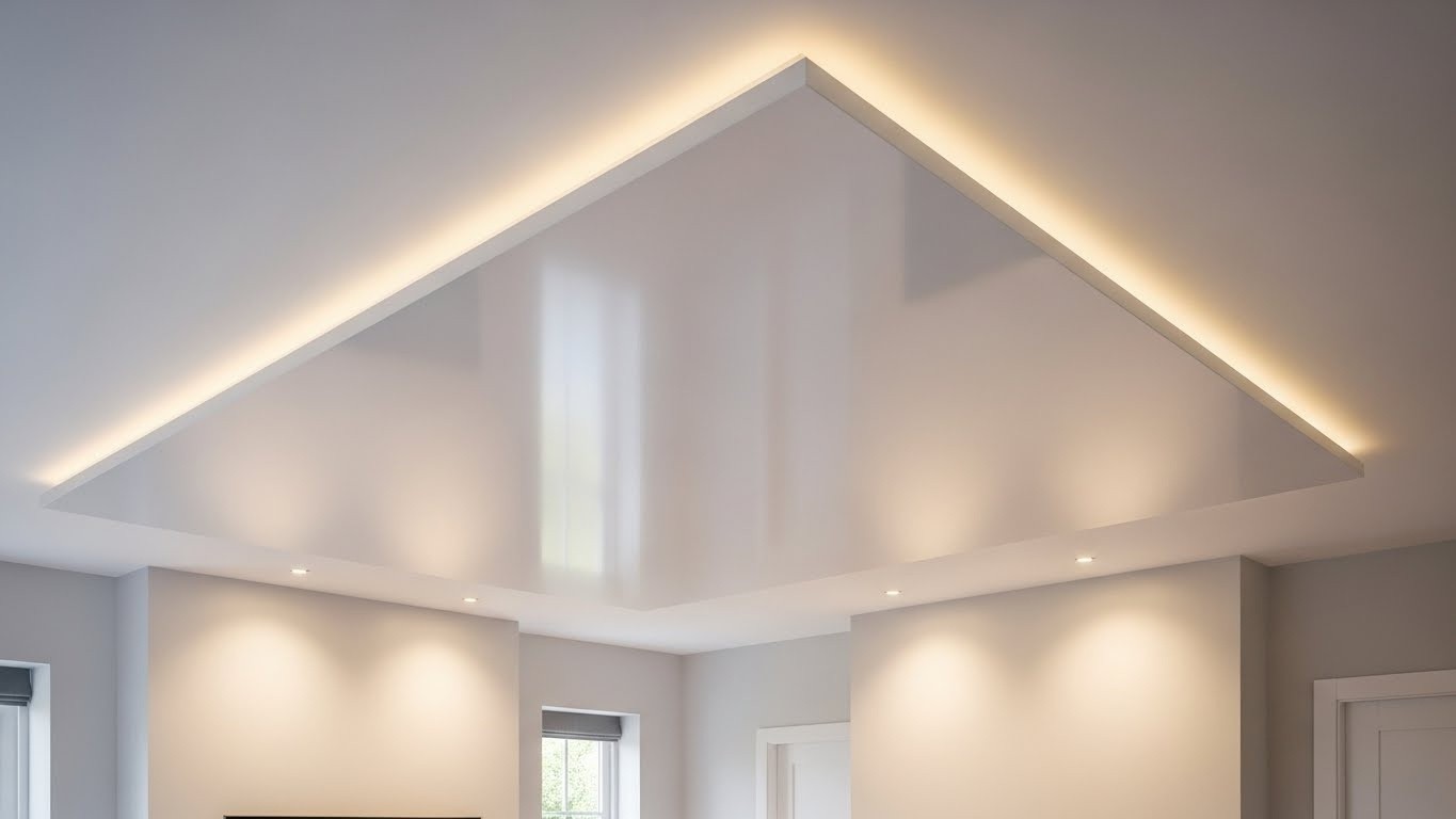 Тканевый потолок в интерьере Натяжной потолок из ткани