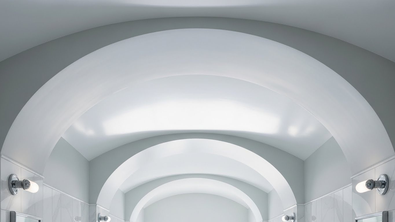 Арочные натяжные потолки влагостойкие