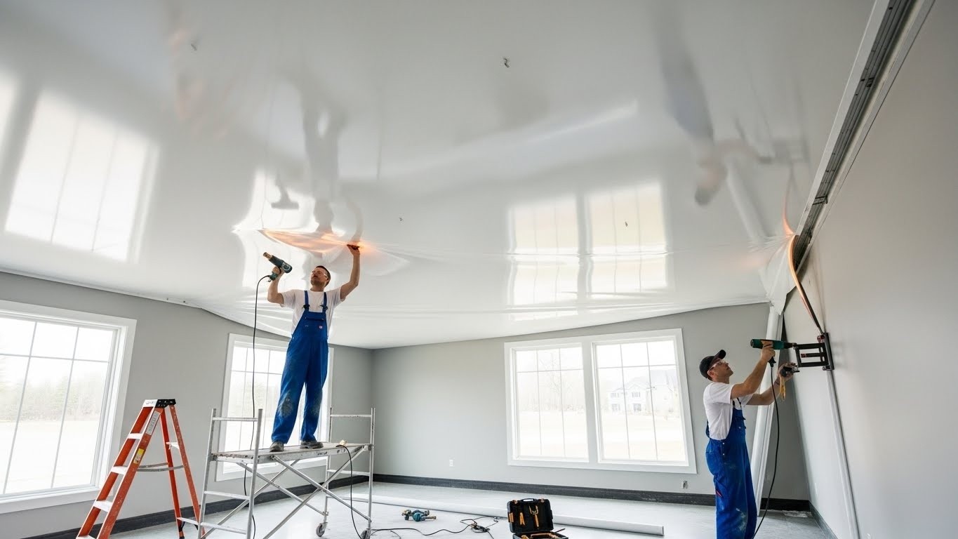 Монтаж натяжных потолков с повышенным качеством с улучшенной стойкостью