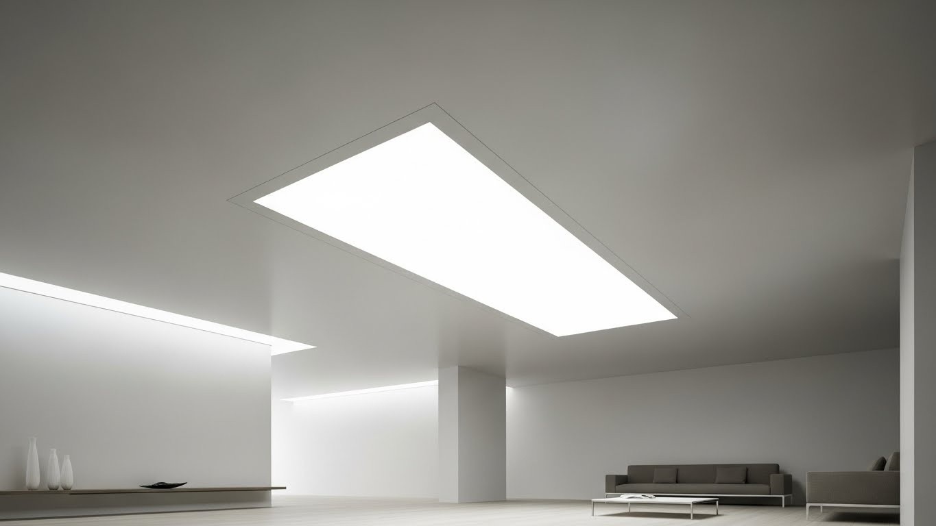 Матовые натяжные потолки с коробом