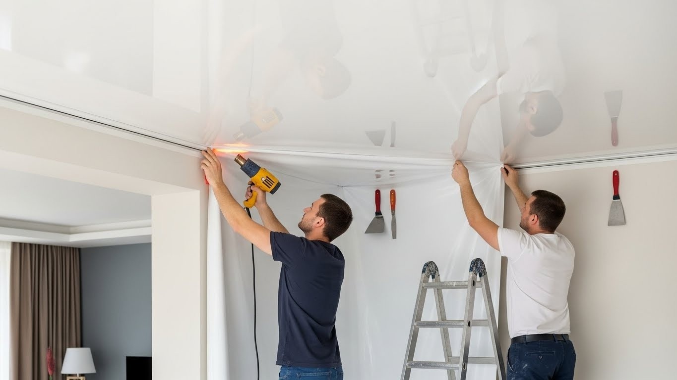 Монтаж натяжных потолков с расширенным гарантийным обслуживанием