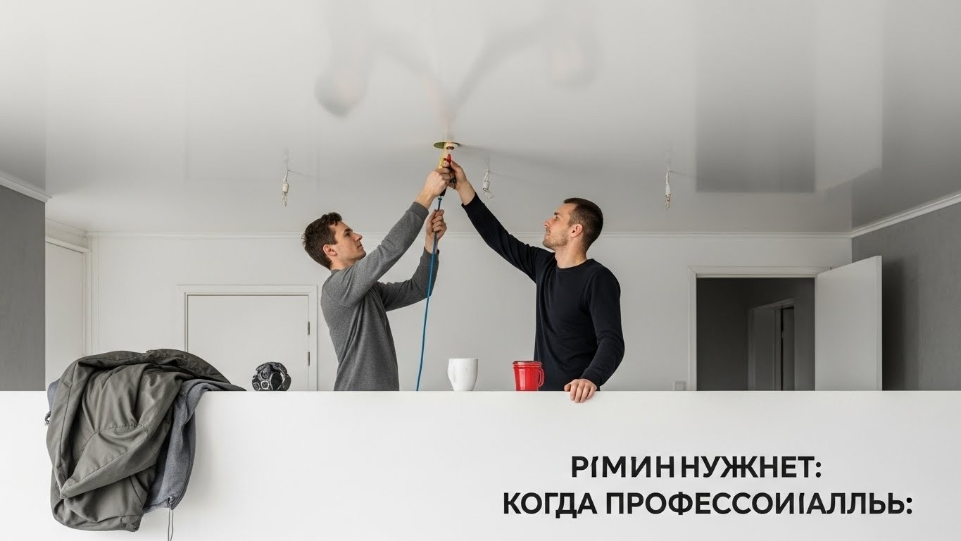 Ремонт натяжного потолка