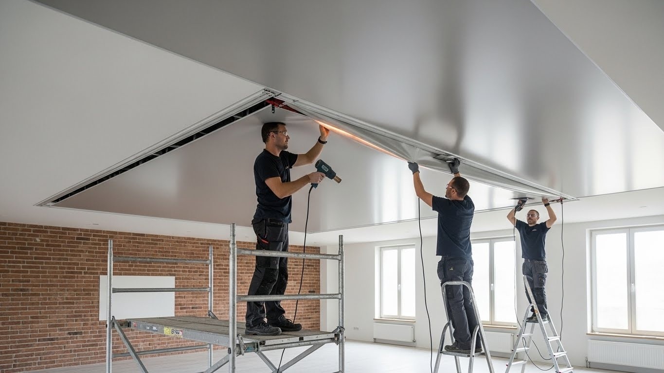 Монтаж натяжных потолков с усиленной прочностью