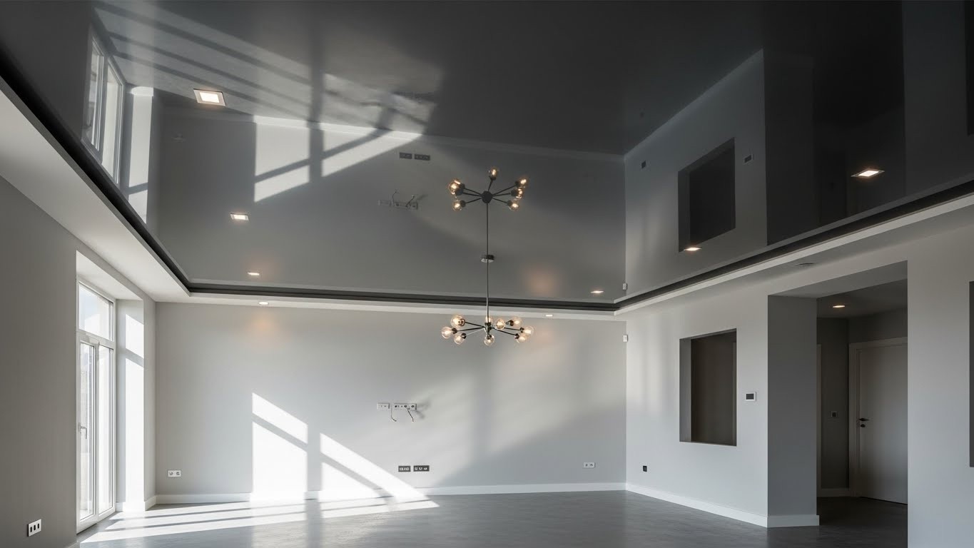 Натяжные потолки из глянцевой пленки