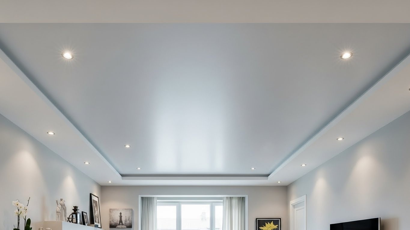 Натяжные потолки простые матовые