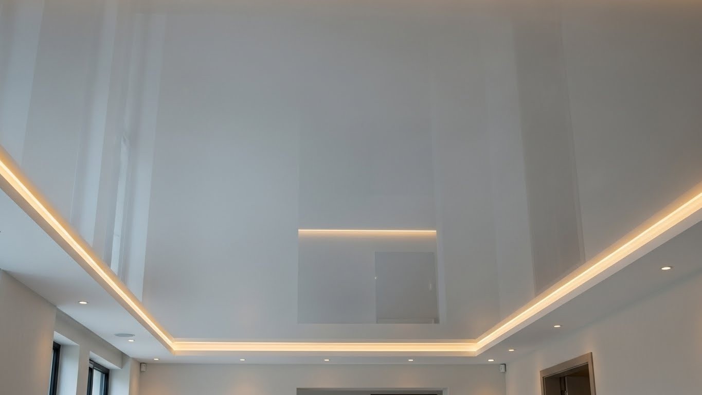 Глянцевые натяжные потолки