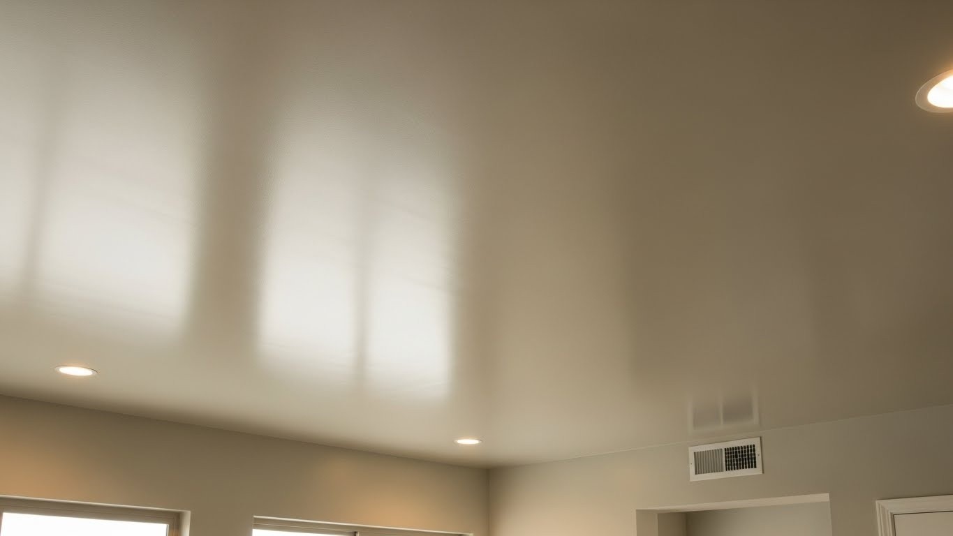 Натяжные потолки простые сатиновые