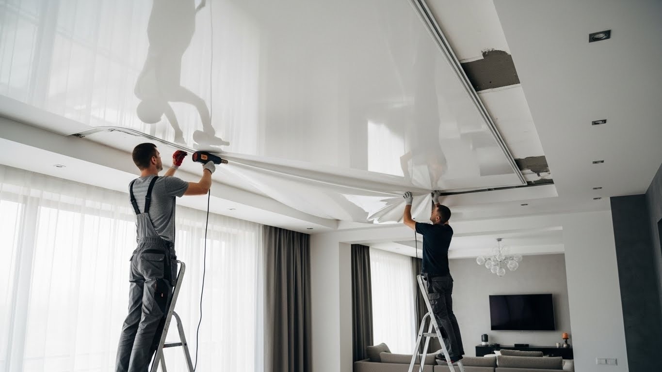 Монтаж натяжных потолков с гарантией долговечности