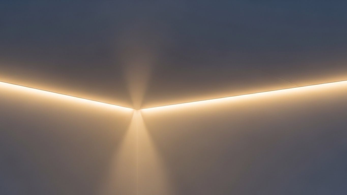 Натяжные потолки простые с подсветкой