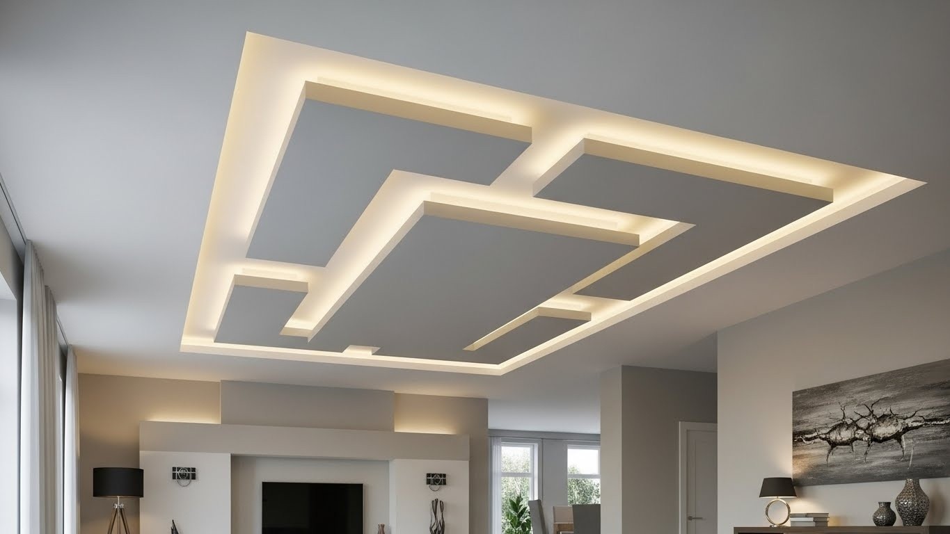 Натяжные потолки средней сложности матовые