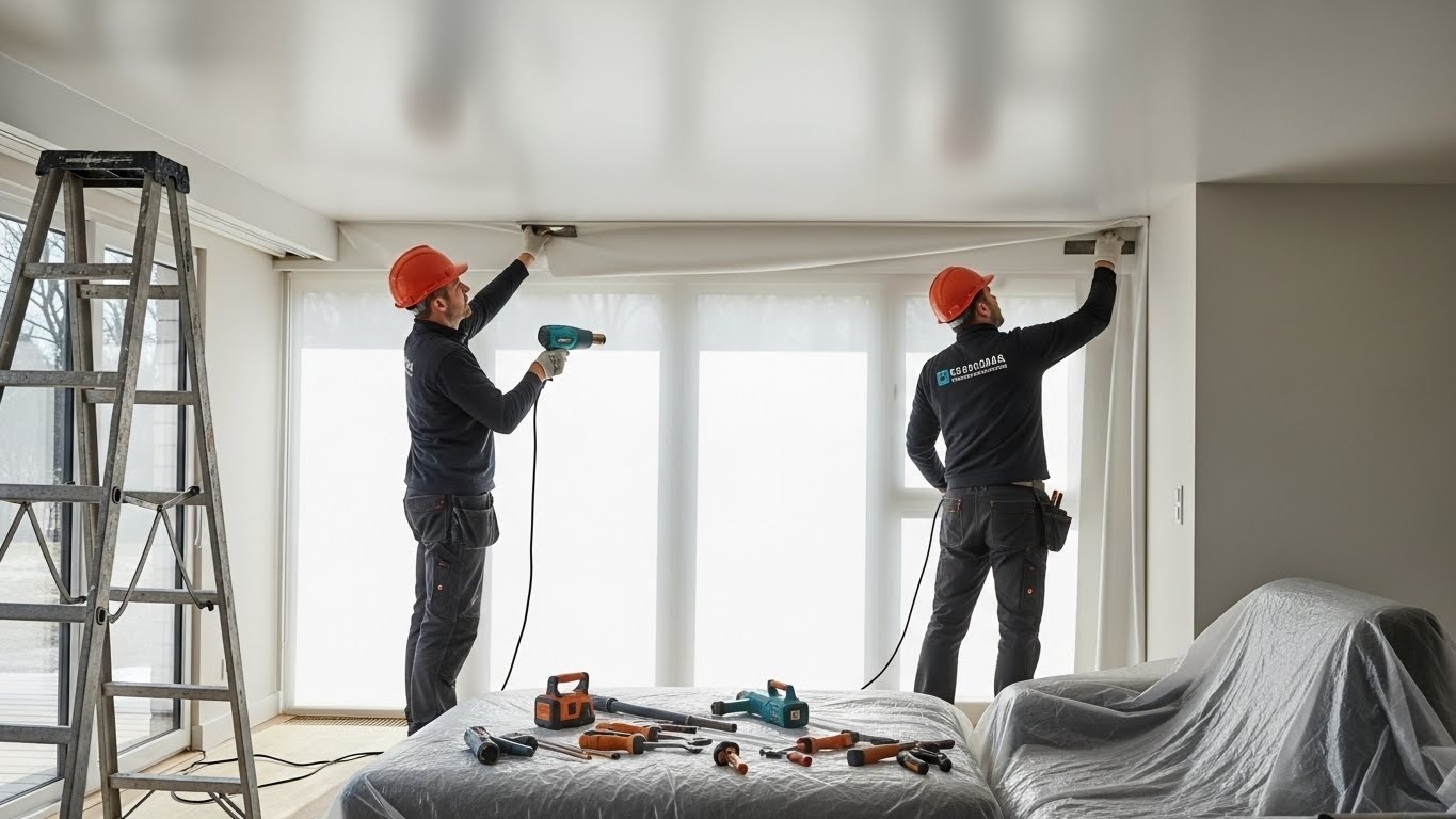 Монтаж натяжных потолков с увеличенным сроком эксплуатации