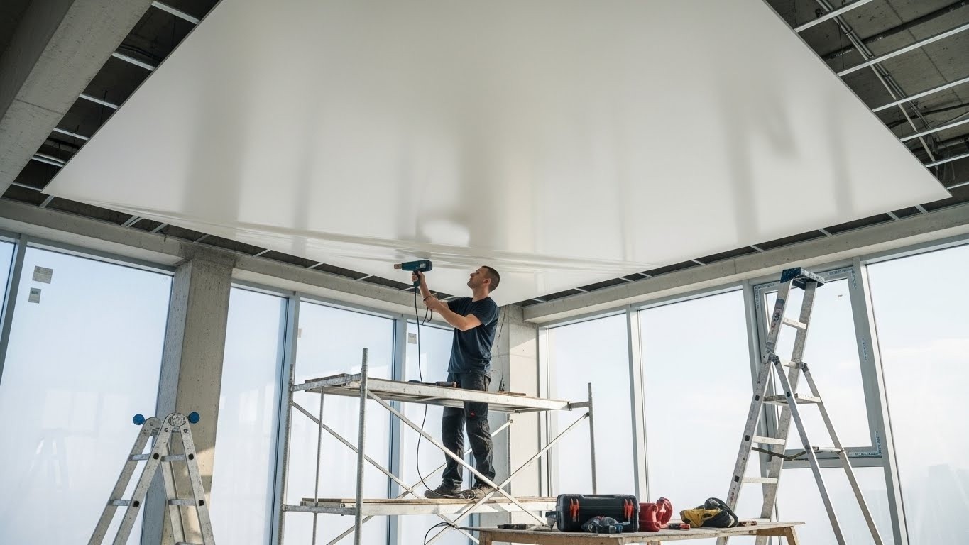 Натяжной потолок с высокой устойчивостью к повреждениям